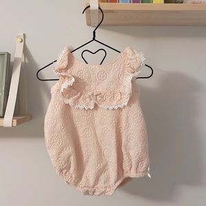 Needlepoint Lace Angel Ruffle Bubble Baby Girl 3-6 by Catherine Malandri…